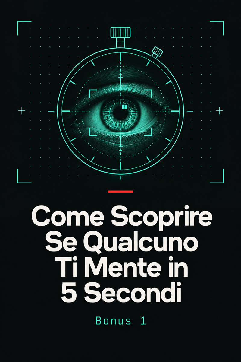 Copertina del bonus Come Scoprire Se Qualcuno Ti Mente in 5 Secondi